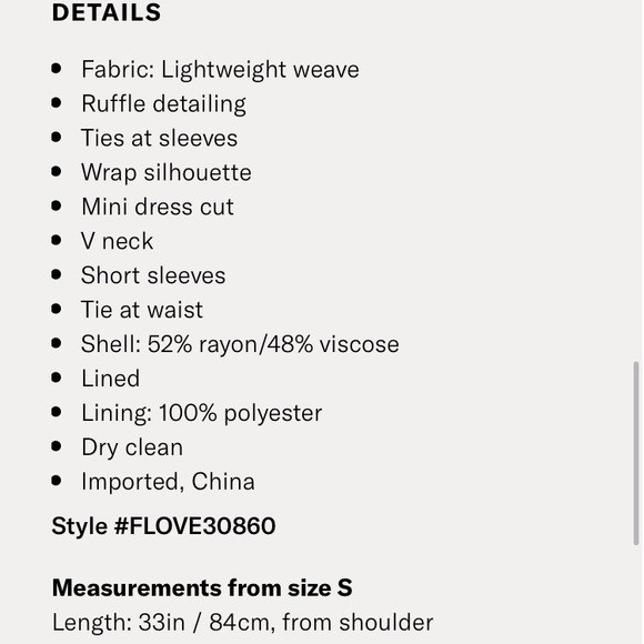 $225 FOR LOVE & LEMONS WRAP DRESS REALISATION PAR - Picture 9 of 15